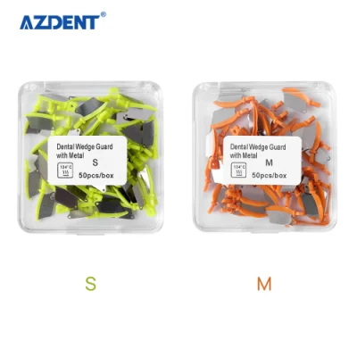 Azdent Dental Prime Teeth Cunha de plástico interproximal com proteção Dental Steel Matrix